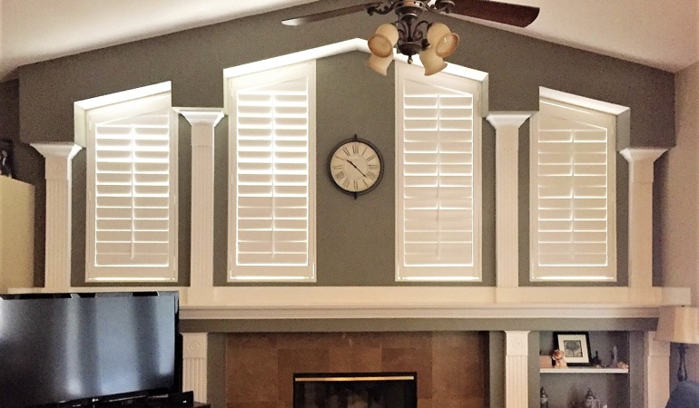 Polywood Shutters in Family Room in Virginia Beach